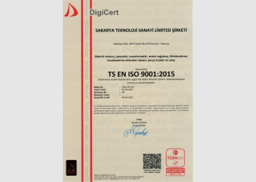 Sakarya Teknoloji - ISO9001 2015 Certification